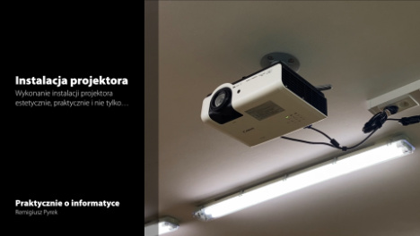 „Instalacja projektora” na kanale YouTube - Remigiusz Pyrek Grafika do filmu „Instalacja projektora” na kanale YouTube - Remigiusz Pyrek
